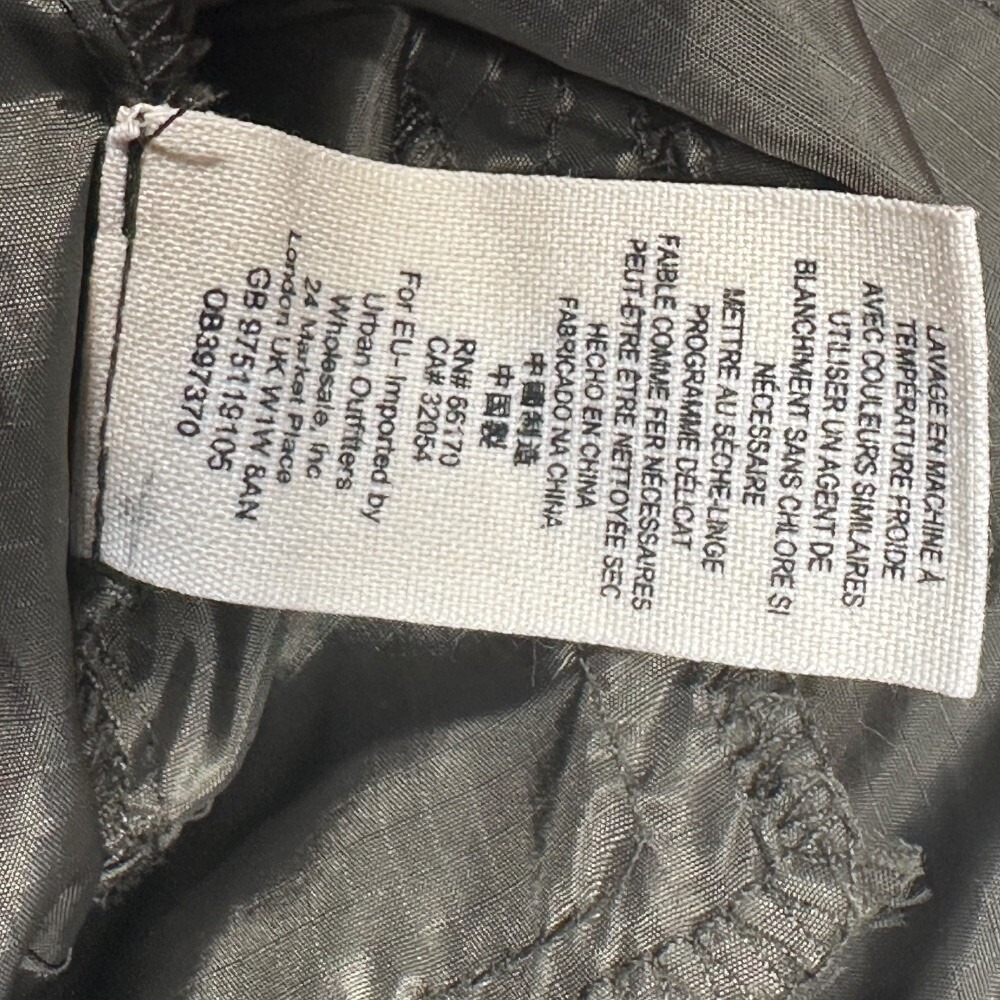 Free People‎ Peplum Windbreaker Jacket Womens XS Olive Green Ripstop Hooded - Picture 6 of 14
